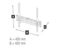 Hama Uchwyt LCD/LED VESA 400x400 FIX 65" - 1516958 - zdjęcie 3